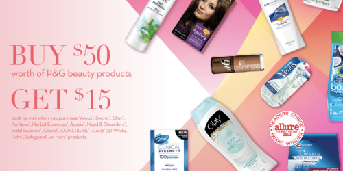 New P&G Rebate Offer: FREE $15 Prepaid Gift Card w/ Purchase of $50 in P&G Beauty Products