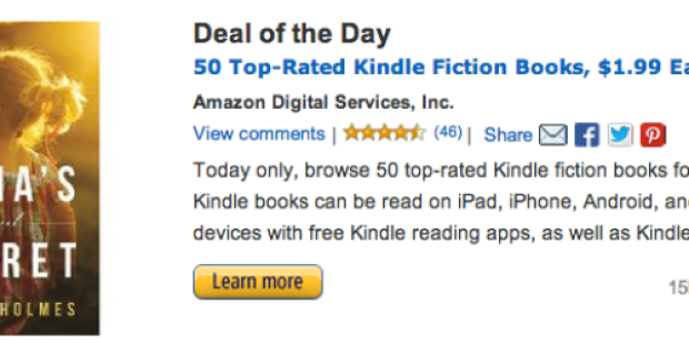 Amazon: 50 Top-Rated Kindle eBooks Only $1.99 – Reg. $4.99 to $9.99 (Today Only!)