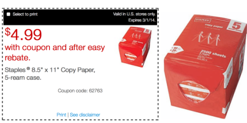Staples: FREE Reusable Bag + 20% Off EVERYTHING You Can Fit in it & Nice Deal on Copy Paper + More