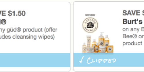 High Value Burt’s Bees & gud Coupons (+ Burt’s Bees Lip Balm $1.71 Shipped on Amazon!)