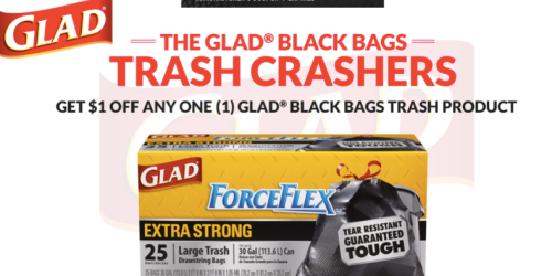 High Value $1/1 Glad Black Bags Trash Product Coupon