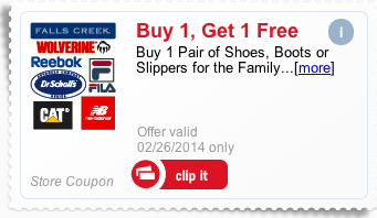 Meijer mPerks: Buy 1 Get 1 Free Shoes 