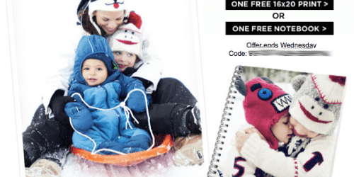 Shutterfly: Possible FREE 16×20 Print or Notebook ($14.99+ Value) – Just Pay Shipping (Check Your Inbox)