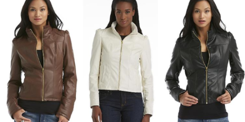 Sears.com: *HOT* Triple Star Women’s Shrunken Faux Leather Jacket Only $8.99 (Regularly $60?!)
