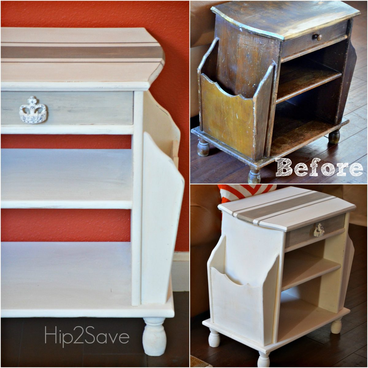 Thrift Store Side Table Makeover 2 Hip2Save