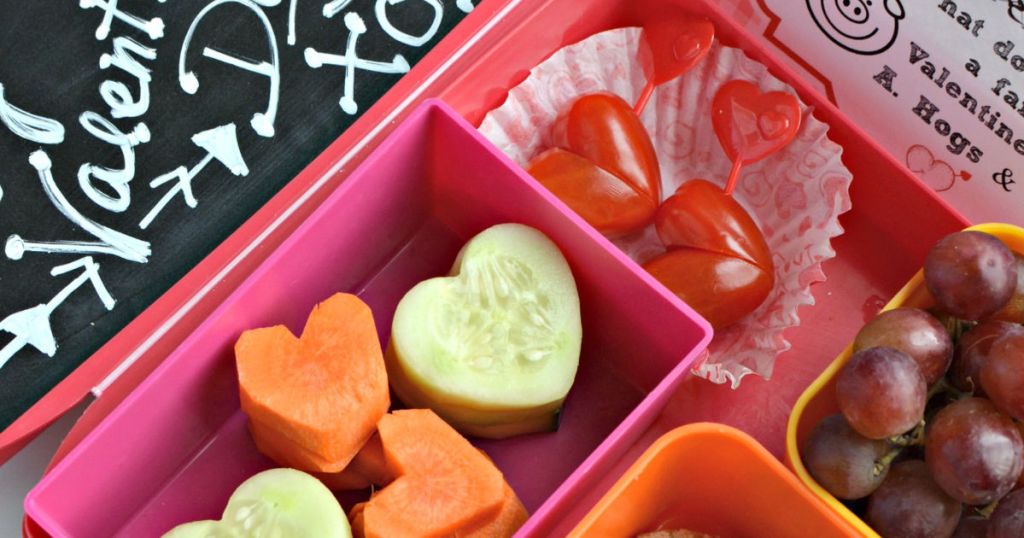 valentine's day inspired lunch for kids