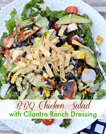 BBQ Chicken Salad wCilantro Ranch Dressing Hip2Save
