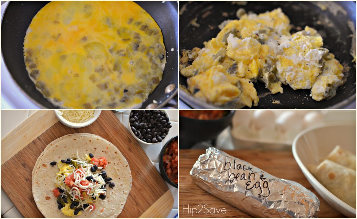 How to make and freeze breakfast burritos