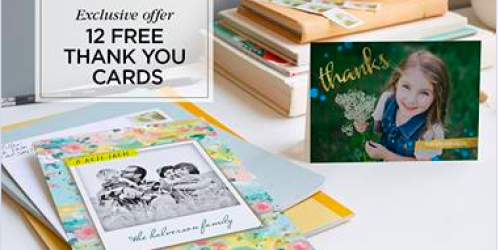 Shutterfly 12 FREE Personalized Thank You Cards (New or Existing Customers!) – Just Pay Shipping