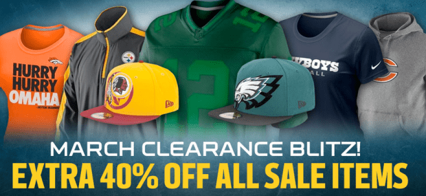 NFLShop.com: 40% Off Already Reduced Items + FREE Shoprunner Shipping =  Great Deals on Hats, Tees + More