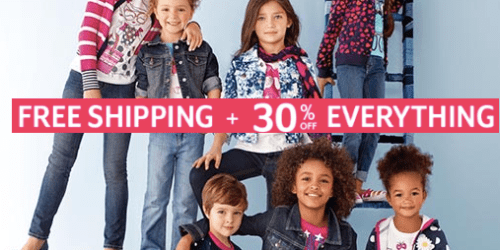 The Children’s Place: Extra 30% Off & Free Shipping on ANY Order (Ends Tonight!)