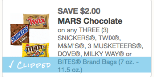 High Value $2/3 Mars Chocolate Brand Coupon (Back Again & Reset!) = Great Deals at Target + More