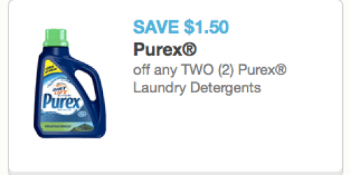 New $1.50/2 Purex Laundry Detergent Coupon = Only $1.35 at CVS (Starting 3/16 – Print Coupons Now!)