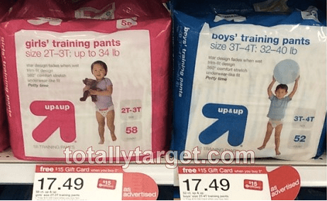 Target: SUPER *HOT* Deal on Up & Up Big Pack Training Pants AND Wipes  3-Packs