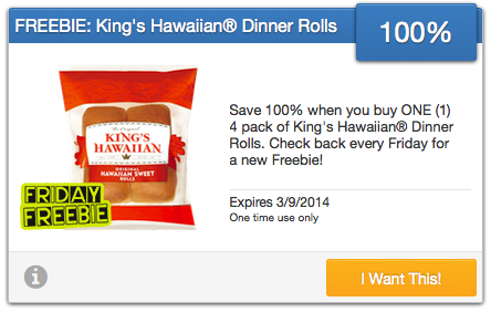 SavingStar: 100% Free King's Hawaiian Dinner Rolls