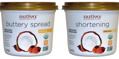 Rare $2/1 Nutiva Red Palm Buttery Spread, Shortening, or Sunflower Red Palm Oil Blends Coupon