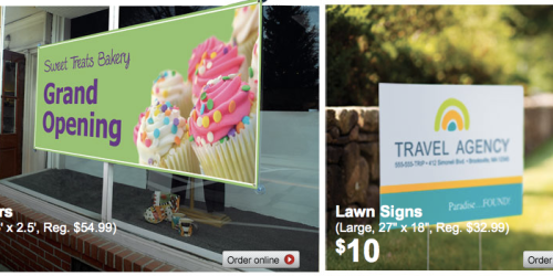 Staples.com: Large Personalized Signs, Banners, & Posters Only $10 Each (Reg. Up to $54.99!)