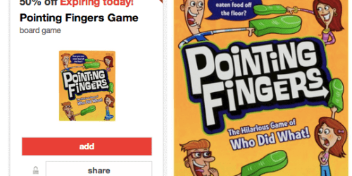 Target: 50% Off Hasbro Pointing Fingers Board Game Cartwheel Savings Offer (Valid Today Only!)