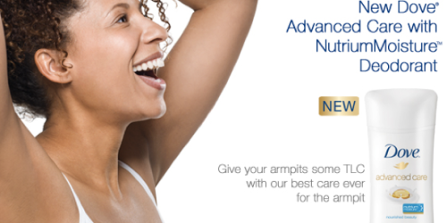 Target: $1/1 Dove Deodorant Store Coupon = Great Deal on Dove Advanced Care Anti-Perspirant Deodorant