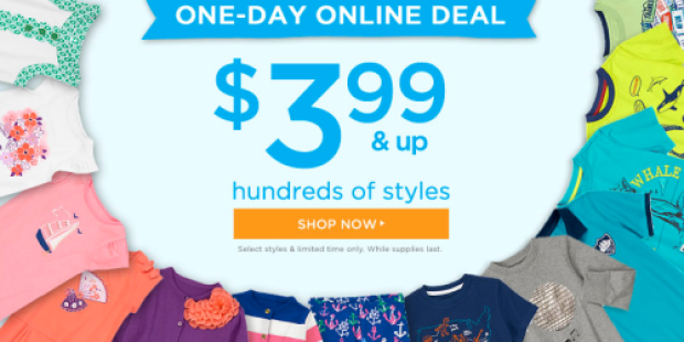 Gymboree: HUGE $3.99 & Up Sale (Today Only!)