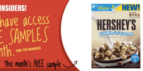 FREE Hershey’s Cookies N’ Creme Cereal Sample (1st 15,000 Betty Crocker Members – Check Your Inbox!)
