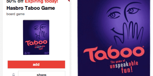 Target: 50% Off Taboo Game Cartwheel Savings Offer (Valid Today Only)