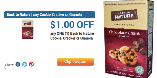 New $1/1 Back to Nature Cookie, Cracker or Granola Coupon (+ Stackable Whole Foods Coupon!)