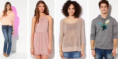 American Eagle: Extra 25% Off Entire Order with Code GETLUCKY (Today Only) + FREE Shipping