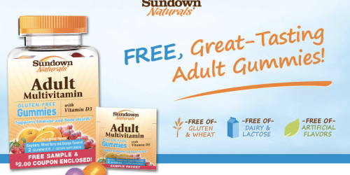 FREE Sundown Naturals Adult Gummies Sample & $2/1 Coupon (1st 50,000 Only)