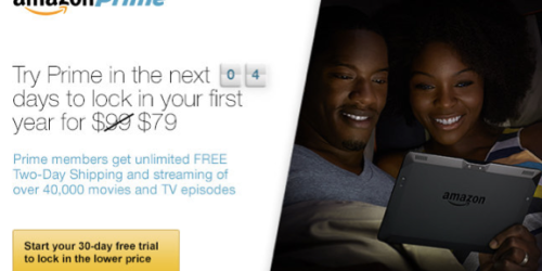 Amazon Prime: New Members Start FREE 30-Day Trial and Lock in First Year for $79/Year (4 Days Only)