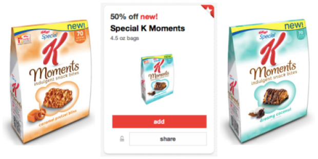 Target Cartwheel: 50% Off Kellogg’s Special K Moments Snack Bites = Only $1.25 Per Bag
