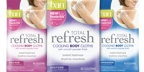 FREE Sample of Ban Total Refresh Cooling Cloths