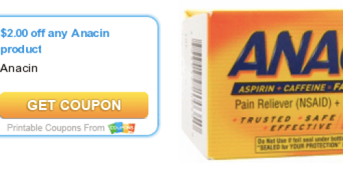 New High Value $2/1 Anacin Product Coupon (No Size Restrictions) = Great Deals at Rite Aid