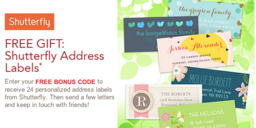 Kellogg’s Family Rewards Members: Possible Free Set of Address Labels at Shutterfly & 100 Free Bonus Points
