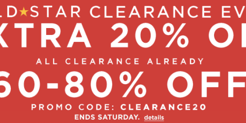 Kohl’s: 20% Off Clearance Code CLEARANCE20 Stacks with 20% Off Code FRIENDS20