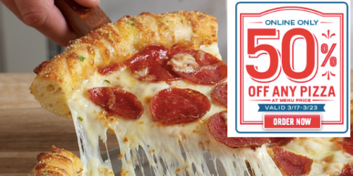 Domino’s.com: 50% Off ANY Pizza at Menu Price (Ends Tonight)