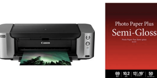 Canon PIXMA PRO-100 Professional Photo Inkjet Printer + Photo Paper $49 Shipped (After Rebate)