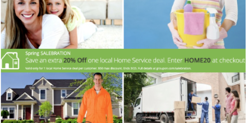 Groupon: 20% Off ANY Local Home Service Deal with Code HOME20 (Through Tomorrow Only)