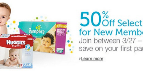 Amazon Mom: Join Now & Get 50% Off First Diapers Purchase + FREE 2-Day Shipping for 3 Months & More