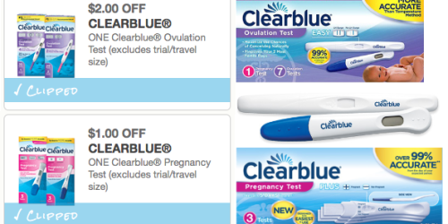 New $2/1 Clearblue Ovulation Test + $1/1 Clearblue Pregnancy Test Coupons + More