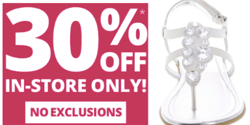 Payless: 30% Off EVERYTHING Coupon (In-Store Only)