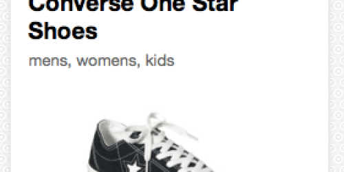Target: 20% Off Converse One Star Shoes Cartwheel Savings Offer (+ Stackable Store Coupon)