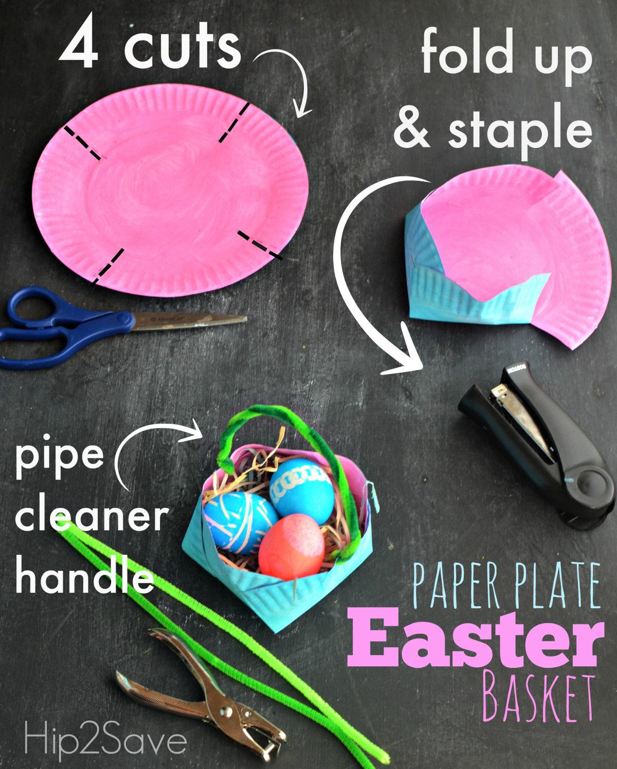 Homemade Paper Plate Easter Basket (Fun Kids Craft)