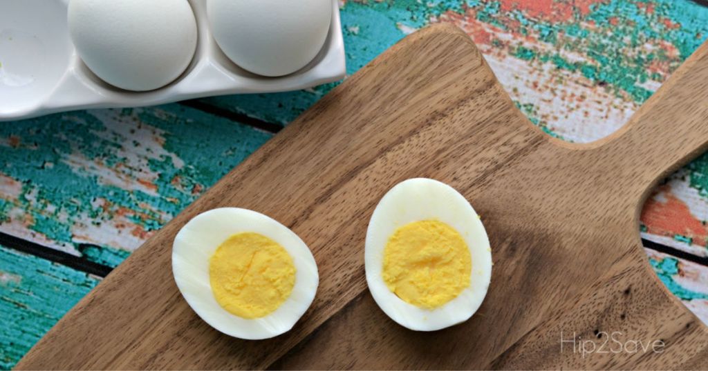 How to make perfect hard-boiled eggs - hard boiled egg cut in half