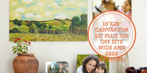 Printcopia: 16×20 Photo Canvas Only $27 Shipped