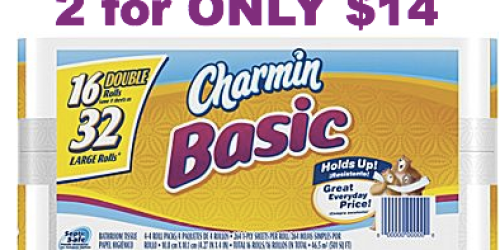 Staples: Charmin Basic Toilet Paper Only $0.35 Per Double Roll – Today Only (+ Nice Deal Online Too!)