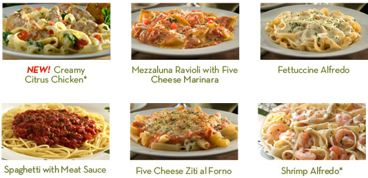 Olive Garden Buy 1 Entree Get 1 Free To Take Home Up To 12 99