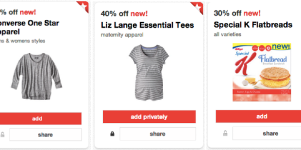 New Target Cartwheels: 40% Off Converse One Star Apparel and Liz Lange Maternity Tees + More
