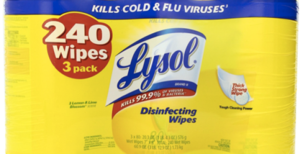 Amazon: Lysol Disinfecting Wipes 3-Pack Only $7.48 Shipped (Just $2.49 Per Large Canister)