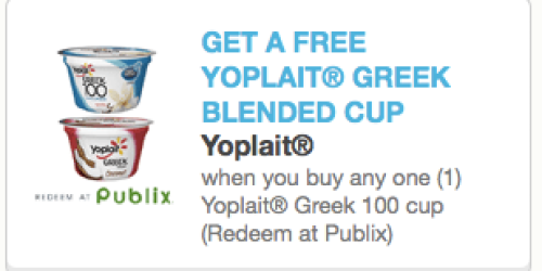 Publix Shoppers: New Buy 1 Yoplait Greek Blended Cup, Get 1 FREE Coupon